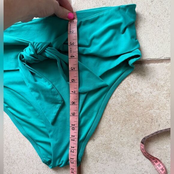Victoria’s Secret Swim Teal Blue High Waist Tummy Control Bikini Bottom - Picture 4 of 8